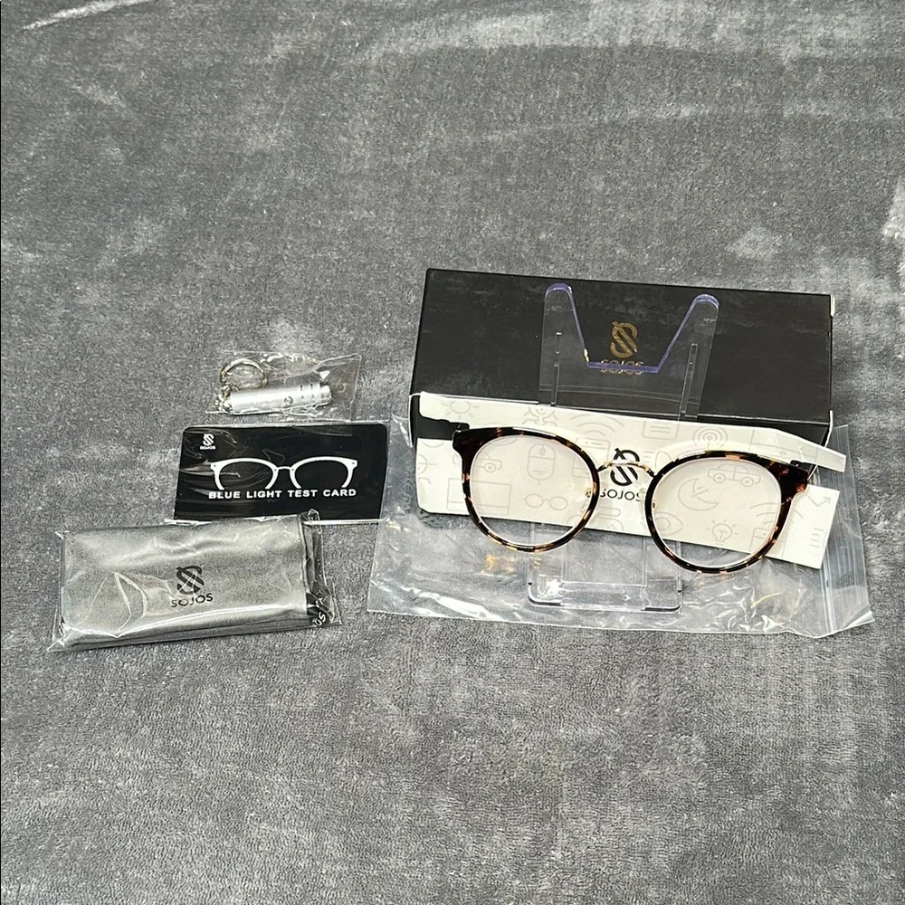 Sojos Retro Round Blue Light Tortoise Frames Anti Blue Light Lens NWT NIB & More